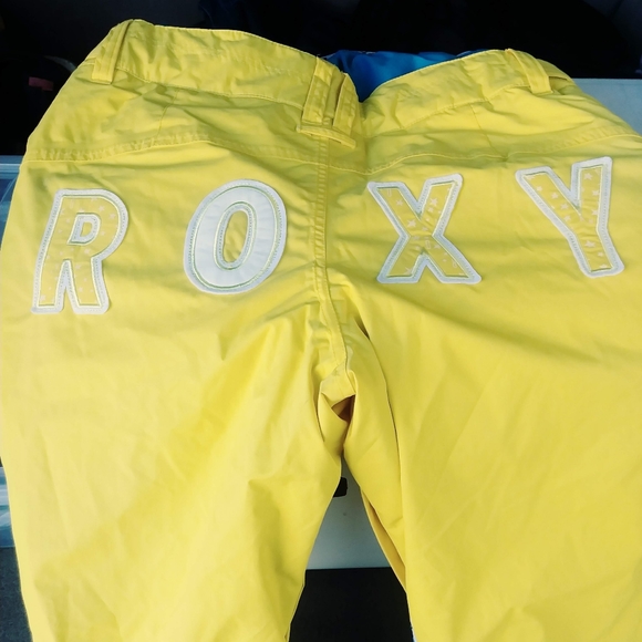 ROXY SYMBOL PNT SKI SNOWBOARD YELLOW PANTS - Picture 7 of 10